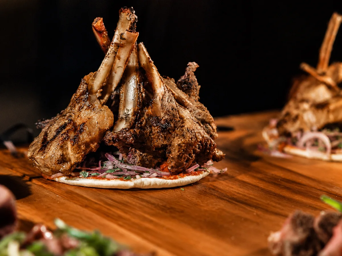 VIP Glamorous Desert Safari Dubai gourmet dining experience with premium grilled meat