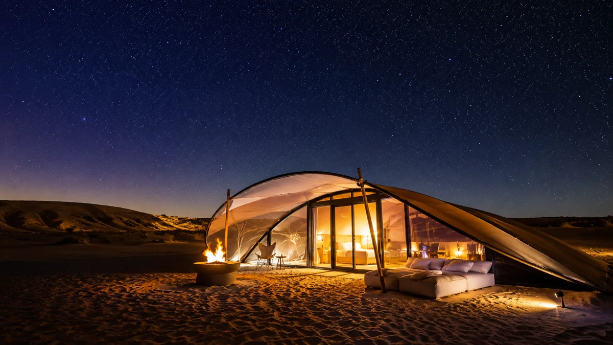 VIP Hideaway Desert Safari Dubai overnight suite under the stars